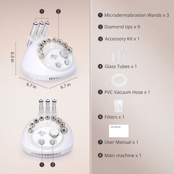 Mychway Diamond Microdermabrasion Machine With 9 Tips For Skin Cleansing