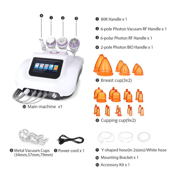 Mychway 80K Cavitation Machine With Vacuum Cupping For Body Sculpting