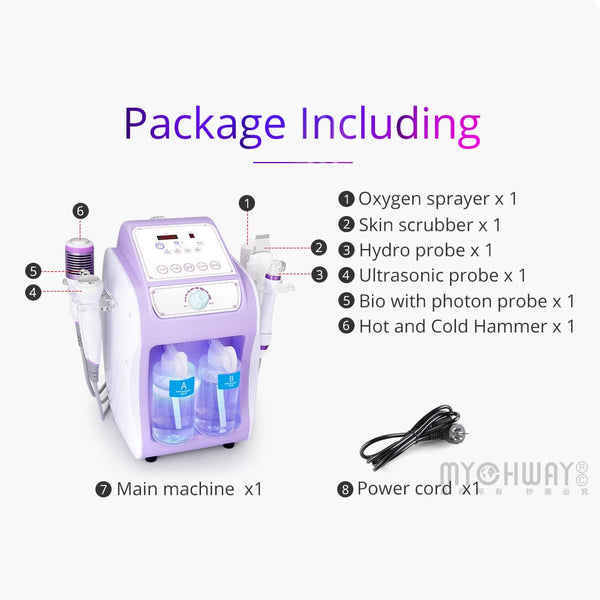 Hydro Dermabrasion Facial Machine - 6-in-1 for Home Use
