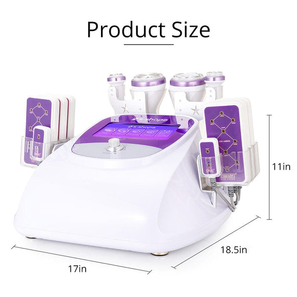 S-Shape 6-in-1 30K Ultrasonic Cavitation RF Laser Machine