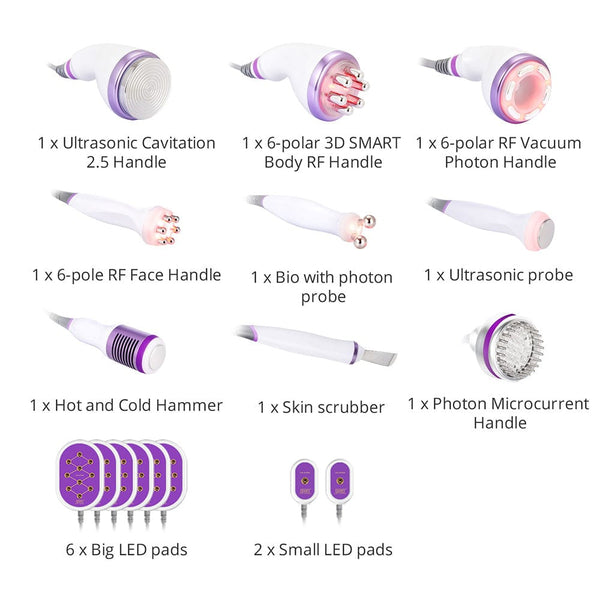 40K Cavitation Machine For Body Shaping & Skin Rejuvenation - 10-in-1