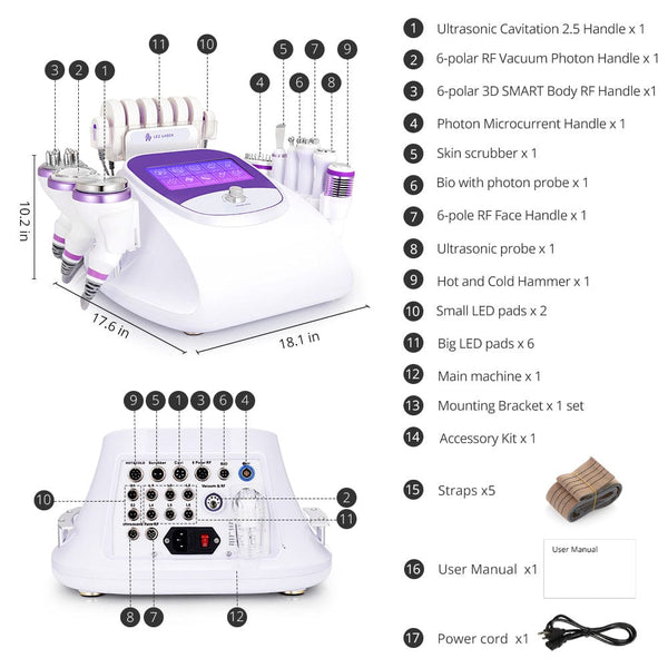 40K Cavitation Machine For Body Shaping & Skin Rejuvenation - 10-in-1