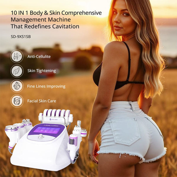40K Cavitation Machine For Body Shaping & Skin Rejuvenation - 10-in-1