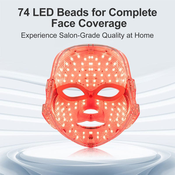 SK1001WPW 7-Color LED Light Therapy Face Mask with 74 LED Beads
