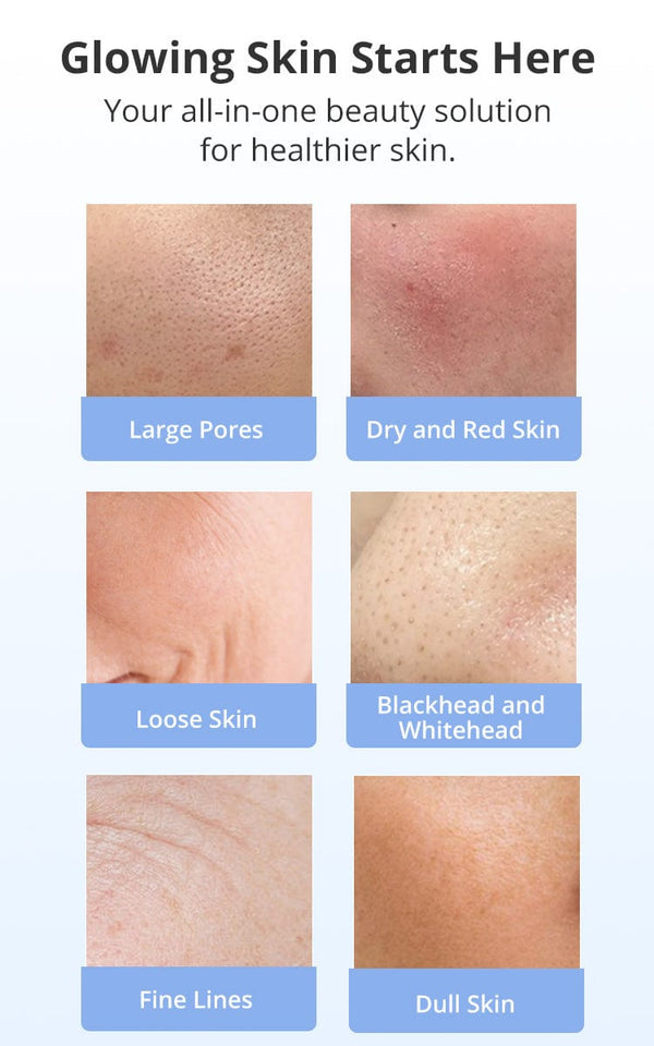 8 In 1 Hydro Dermabrasion EMS Ultrasonic Machine Facial Cleansing Lifting Device