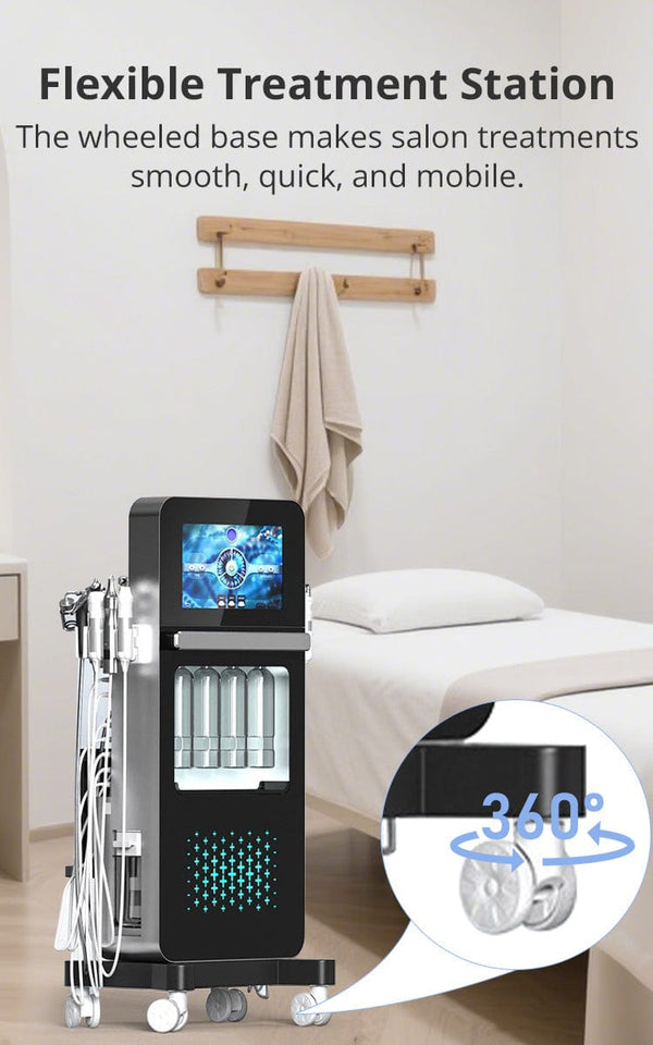 8 In 1 Hydro Dermabrasion EMS Ultrasonic Machine Facial Cleansing Lifting Device