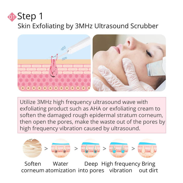 New Design Facial Ultrasound Scrubber Diamond Dermabrasion Skin Care