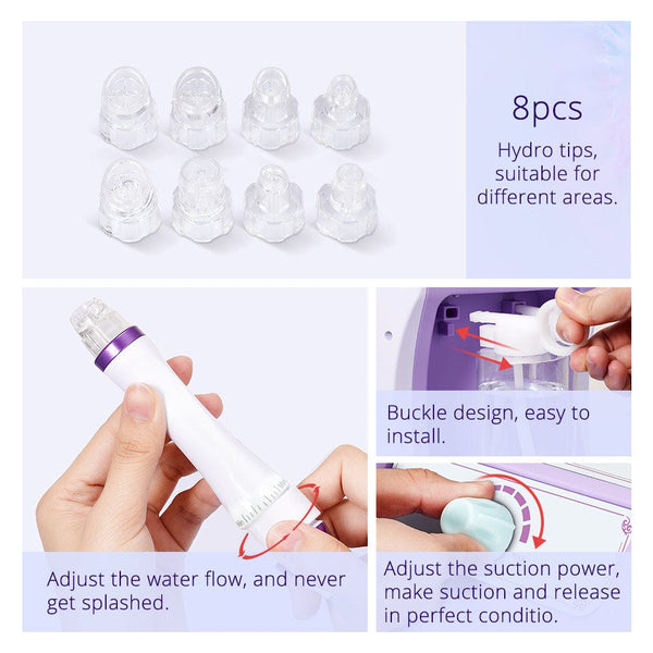 Hydro Dermabrasion Facial Machine - 6-in-1 for Home Use
