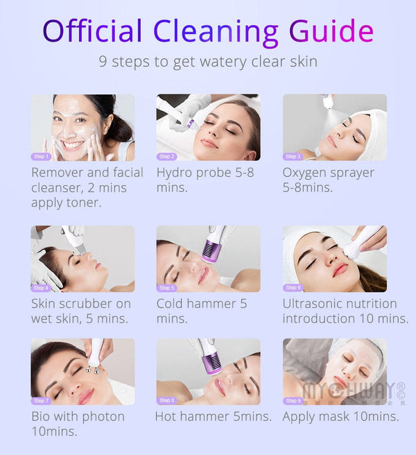 Hydro Dermabrasion Facial Machine - 6-in-1 for Home Use