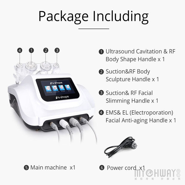 Unoisetion S Shape Cavitation RF Machine -4-in-1 30K