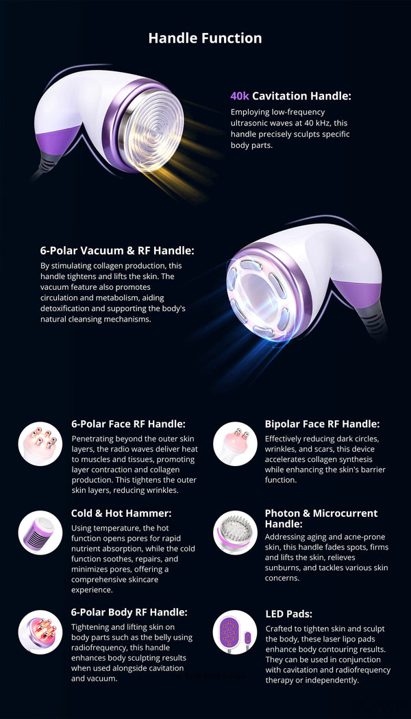 Aristorm 9-In-1 40K Cavitation Machine For Body Contouring & Face Care