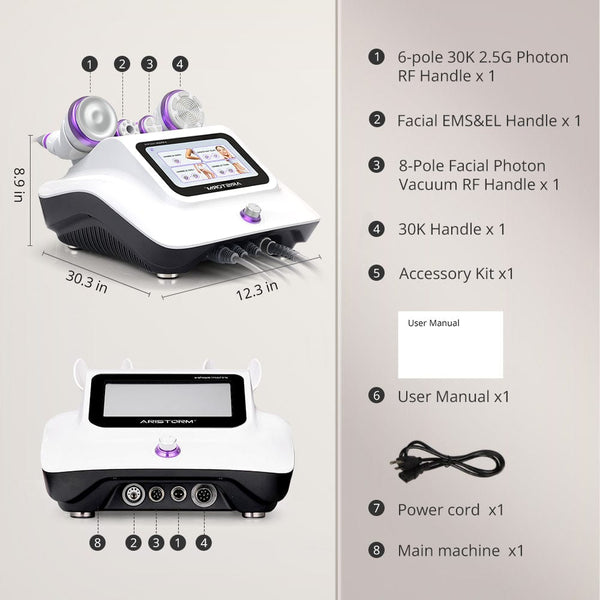 Aristorm S Shape 30K Cavitation Machine - 4-In-1 Weight Loss