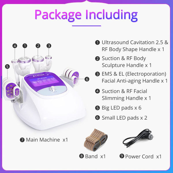 Unoisetion S Shape Lipo Cavitation Machine - 6-in-1 30K