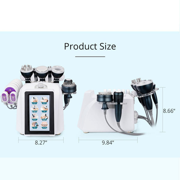 Product Size of MS-22S9SB 9-In-1 40K Ultrasonic Cavitation Machine