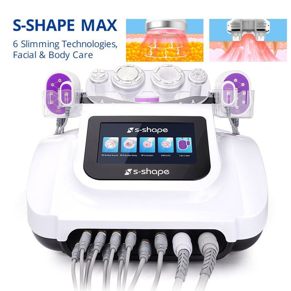 S Shape Body Contouring Cavitation RF Laser Machine - 6-in-1 30K