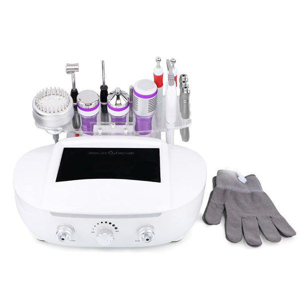 Mychway 9-In-1 3MHZ Ultrasonic Facial Device With Dermabrasion & Gloves For Skin Care