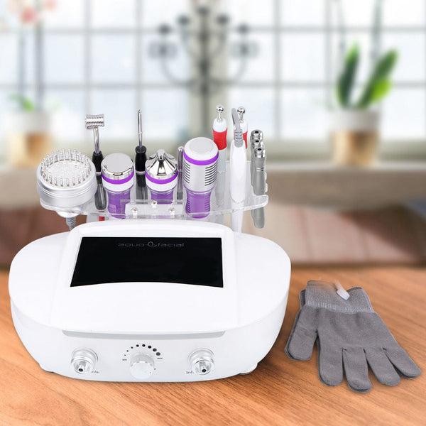 Mychway 9-In-1 3MHZ Ultrasonic Facial Device With Dermabrasion & Gloves For Skin Care