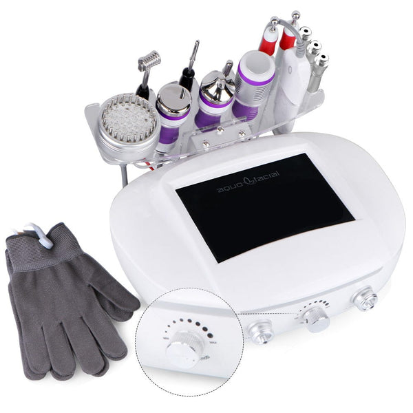 Mychway 9-In-1 3MHZ Ultrasonic Facial Device With Dermabrasion & Gloves For Skin Care