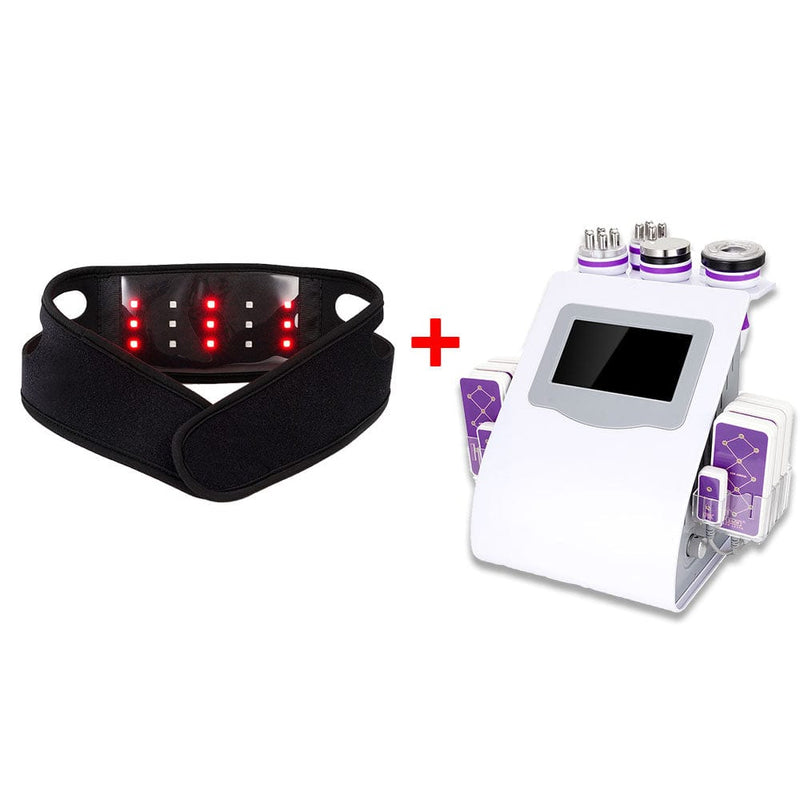 6 in1 Ultrasonic Cavitation RF Vacuum Beauty Machine With LED Red Light Lipo Laser Slimming  Belt