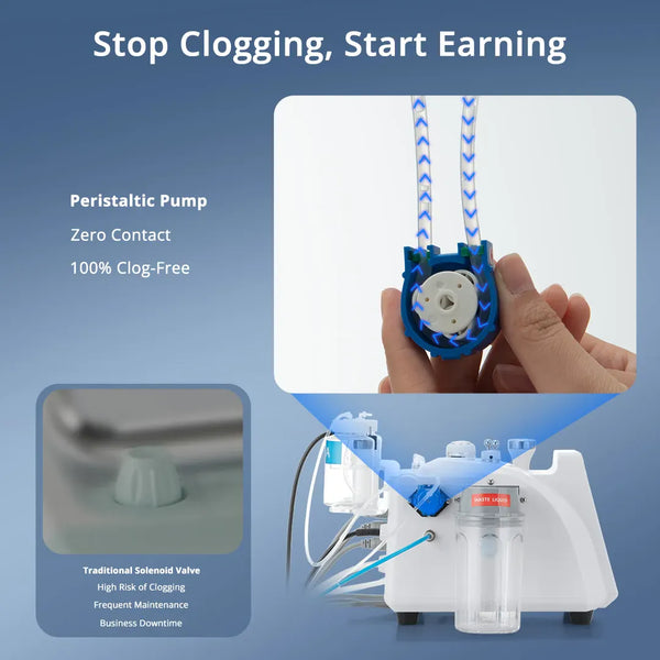 8-in-1 Hydro Dermabrasion (Aqua Peeling) System For Pro-Level Skin Rejuvenation--Peristaltic Pump to Stop Clogging