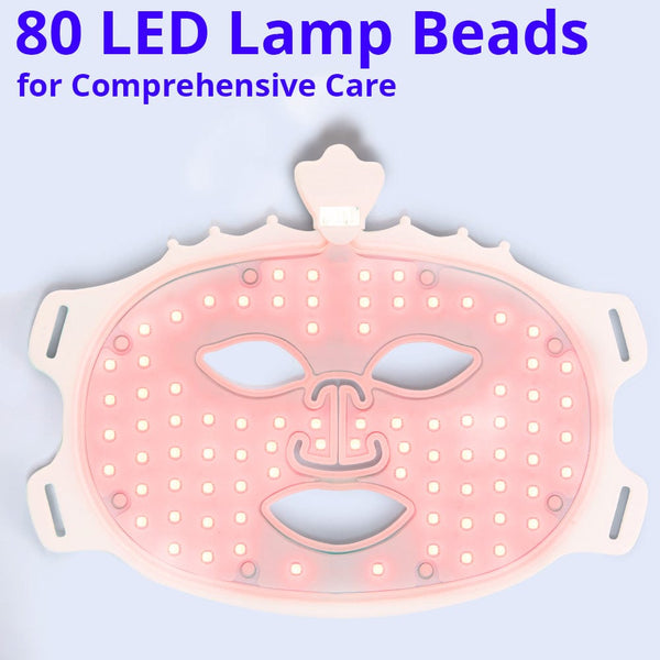 LT-110Y-W White LED Face Mask with 80 LED Lamp Beads