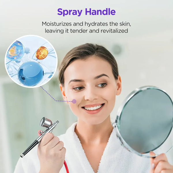 3 in 1 Hydro Microdermabrasion Facial Care Machine With Sprayer--Spray Handle Moisturizes and Hydrates the Skin