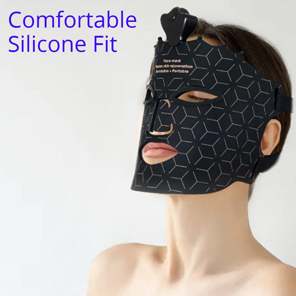 LT-110Y-B Black LED Face Mask with Comfortable Silicone Fit