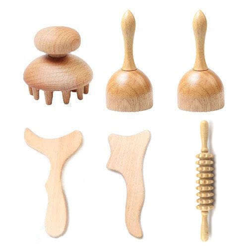 wood therapy massage tools - 6 pack
