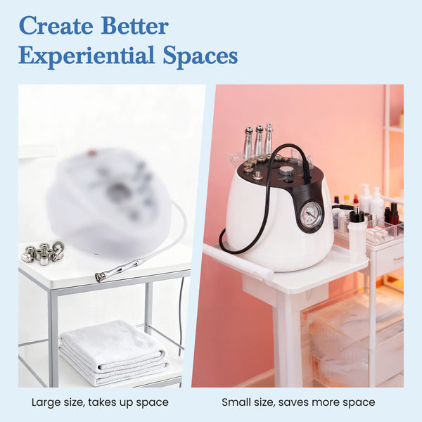 Two devices on a table with text about creating better experiential spaces.