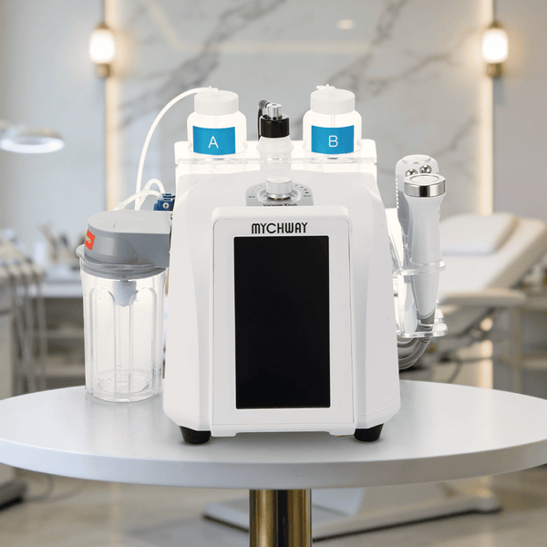 8-in-1 Hydro Dermabrasion (Aqua Peeling) System For Pro-Level Skin Rejuvenation. Focus on deep cleansing, deep hydration, exfoliation, skin tightening & lifting, and nutrition import.