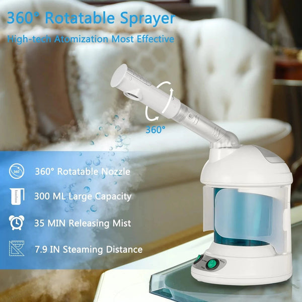 360° Facial Steamer Rotatable Facial Mister