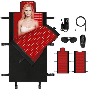 Red light therapy mat with accessories