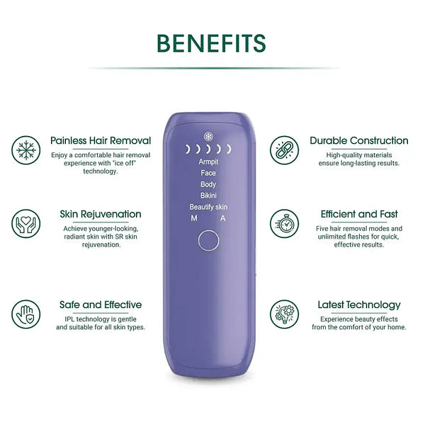 Home Use IPL Hair Removal Device 5 Energy Levels