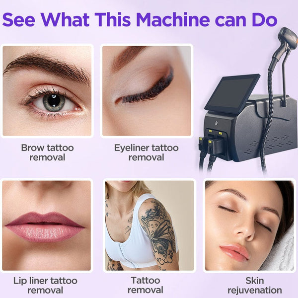 2-In-1 Picosecond 808 Diode Laser Hair Removal Machine Tattoo Removal