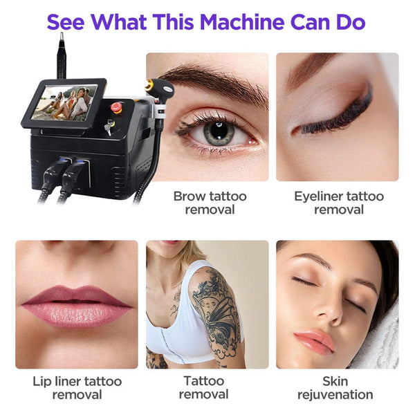 2-In-1 Picosecond 808 Diode Laser Hair Removal Machine Tattoo Removal