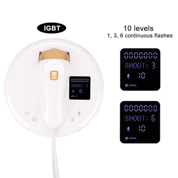 IPL Hair Removal Device With 3 Light Heads For Targeted Treatment