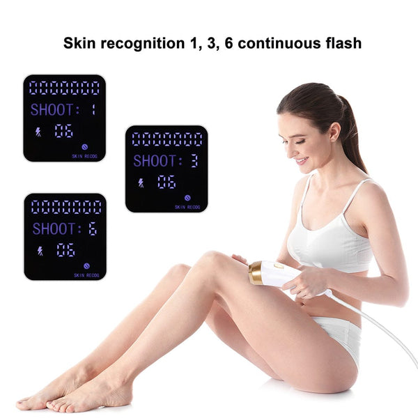 IPL Hair Removal Device With 3 Light Heads For Targeted Treatment