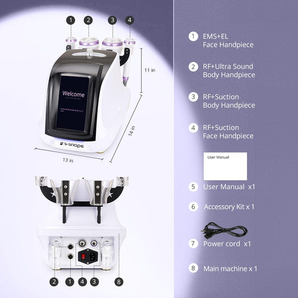 Aristorm 30K Cavitation S Shape Machine With EMS & EL For Body Sculpting