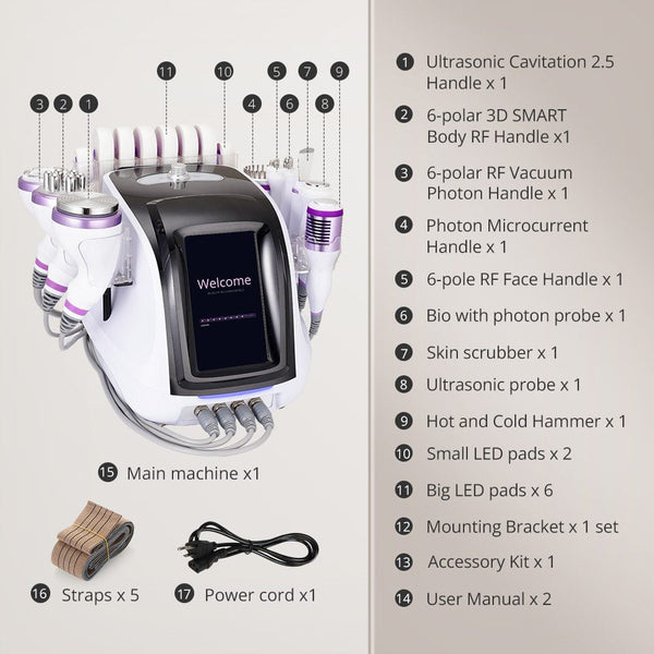 Lipo Cavitation Vacuum RF Machine - 10-in-1 40K