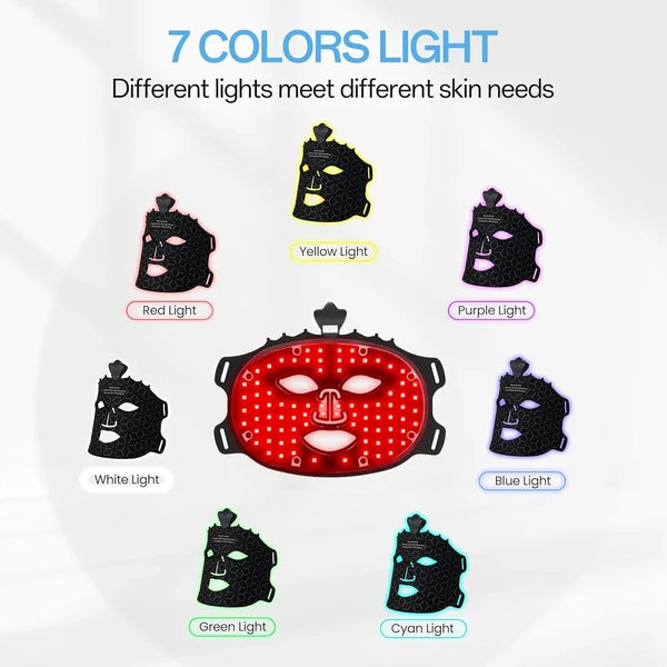 Home Use 7 Color Face Care Mask Red Light Therapy Mask