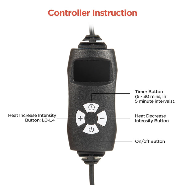 Controller Instruction of LT-OL714 Red Light Therapy Hat 