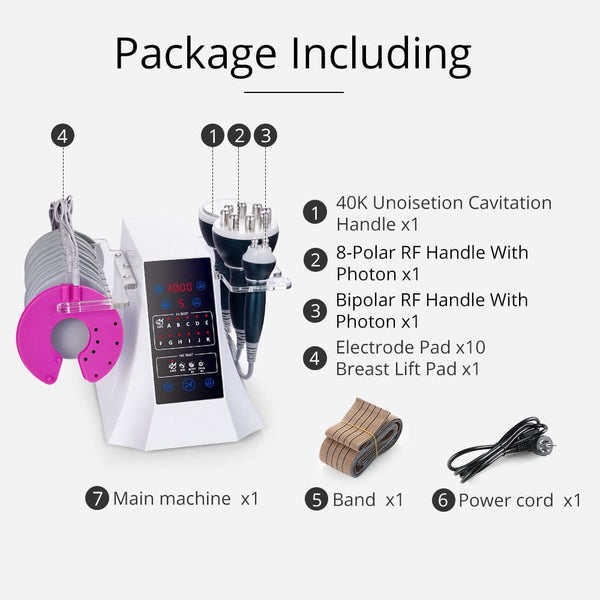 40K Cavitation Machine With 11 Pairs of EMS Pads For Body Contouring