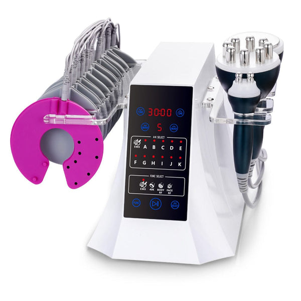 40K Cavitation Machine With 11 Pairs of EMS Pads For Body Contouring