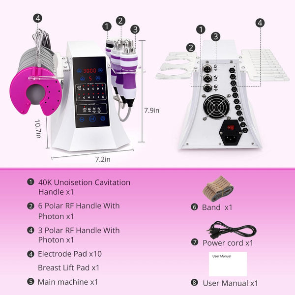 Mychway 4-In-1 40K Unoisetion RF Cavitation Machine With EMS Muscle Stimulator