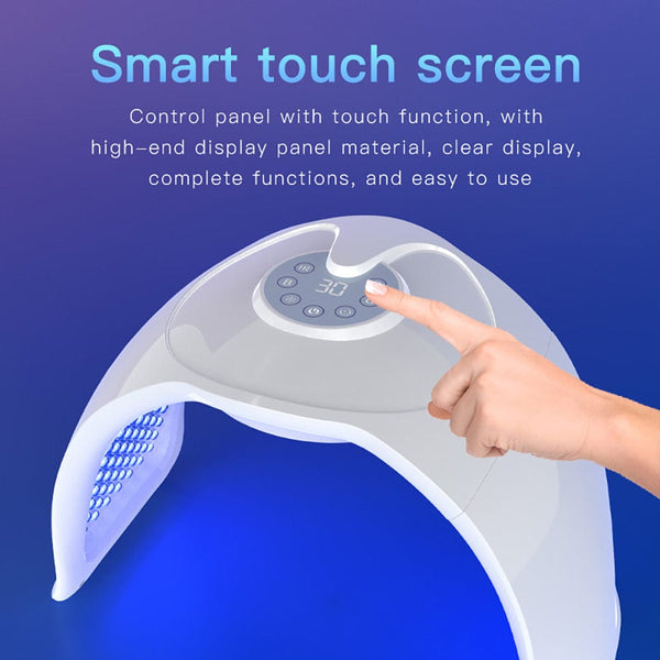 Folding 7 Colors LED Light Therapy Facial Machine Cold Spray With Nano Spray