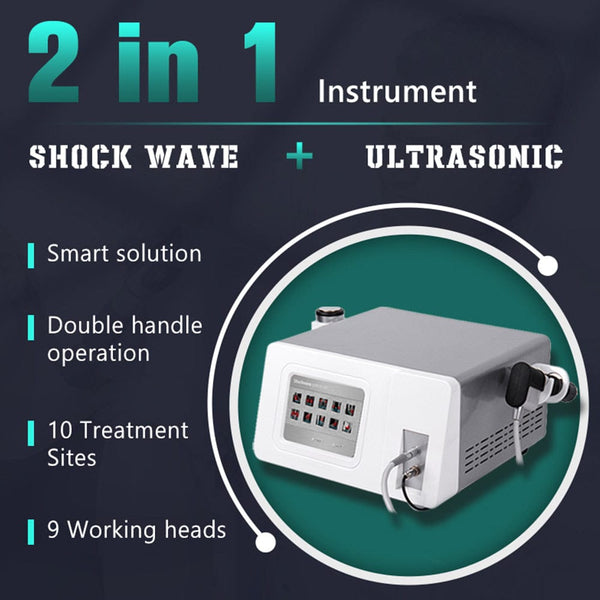 Mychway 2-In-1 Shock Wave Therapy Device With Ultrasound For Pain Relief