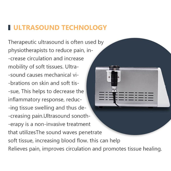 Mychway 2-In-1 Shock Wave Therapy Device With Ultrasound For Pain Relief