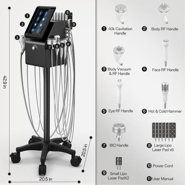 9-in-1 40k Lipo Cavitation Machine For Body Sculpting & Facial Care