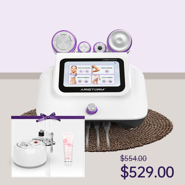 Aristorm 4-In-1 30K Cavitation S Shape Machine With Red Light Therapy Belt