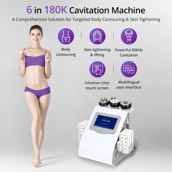 6-in-1 80K Ultrasonic Lipo Cavitation RF Machine